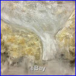 ORIGINAL ROMANTIC PAINTING angel art Gold Silver LARGE ABSTRACT ANGEL ART WINGS