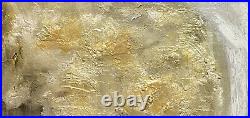 ORIGINAL ROMANTIC PAINTING angel art Gold Silver LARGE ABSTRACT ANGEL ART WINGS