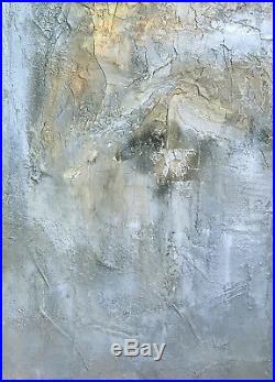 ORIGINAL ROMANTIC PAINTING butterfly art Gold Silver ABSTRACT LARGE ANGEL WINGS