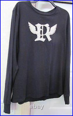 POLO RALPH LAUREN PRL Chariot of Fire Angel Wing L/S Knit Shirt Blue Mens L RARE