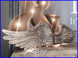 Pair of Angel Wings Ornate Vintage Shabby Cherub Wall Art Hanging Decoration