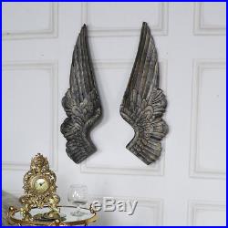 Pair of large ornate gold angel wings vintage style wall art home gift accessory