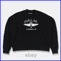 Palm Angels Black Military Wings Sweatshirt Size L Oversized fit