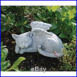 Pet Memorial Statue Cat Garden Large Outdoor Statues With Angel Wings White Best
