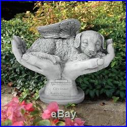 Pet Memorial Statue Dog Garden Large Outdoor Statues With Angel Wings White Best