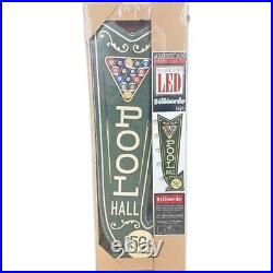 Pool Hall 50¢ A Game Double-Sided Marquee LED Sign, Large 25 Battery Operate