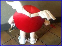 Pop Art 24 M&M Red Cupid Wearing White Angel Wings With Gold Bow & Arrow Plushy