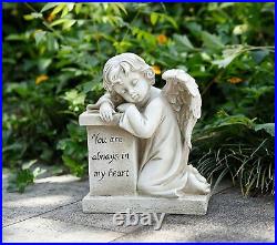 Praying Angel wings Statue Memorial Garden Outdoor Figurine