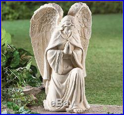 Praying Garden Angel Memorial Statue Kneeling Large Wings Yard Patio Decor 16