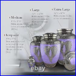 Purple Loving Angel Cremation Urns for Human Ashes Adult Female for Funeral, Bur
