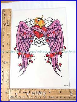Queen Wings angel wing heart 8.25extra large temporary arm tattoo sexy party