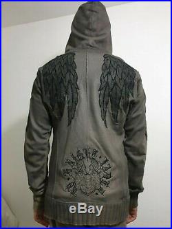 RARE Jaded by Knight Lost Angels Winged Hoodie Hand Made Men's L Large