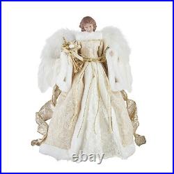 RAZ Imports Large 16 Angel with Horn Lacy Skirt Feather Wings Tree Topper 4215589