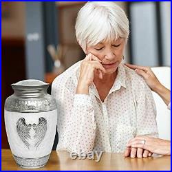 RESTAALL Angel Wings Ashes urn. White Cremation urn for Human Ashes Adult Male a