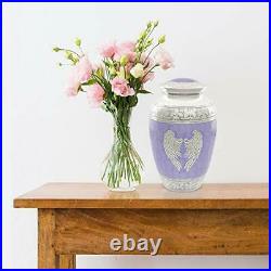 RESTAALL Angel Wings Urn. Purple Cremation urns for Human Ashes (LargeLilac)