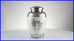 RESTAALL Angel Wings Urn. White Cremation urns for Human Ashes Adult Male and