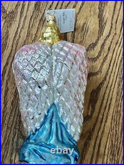 Radko GLAD TIDINGS TO ALL Angel Pink Wings Ornament 95-115-0 8 NWT