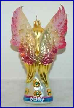 Radko JOY TO THE WORLD Christmas Ornament 95-042-0 LARGE ANGEL WITH WINGS