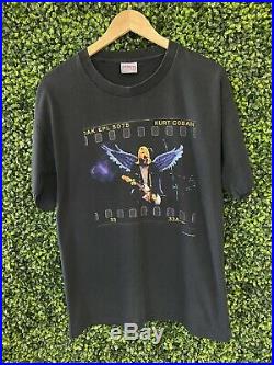 Rare 1999 Kurt Cobain Angel Wings End Of Music Shirt XL Grunge Rock Vintage
