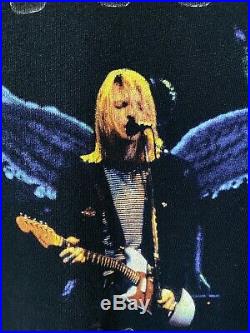 Rare 1999 Kurt Cobain Angel Wings End Of Music Shirt XL Grunge Rock Vintage