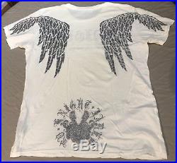 Rare Hells Jaded By Knight Lost Angels Swarovski Crystal Wings 81 Shirt 2004