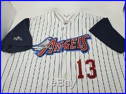 Rare Vintage 90s Majestic Anaheim Angels Disney Wing Pinstripe Jersey XL X LARGE