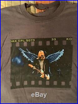 Rare Vintage Nirvana Kurt Cobain Angel Wing The End of Music Distressed Tshirt