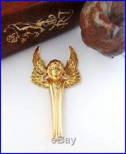 Reserved (30 Pieces) BRASS Large ART DECO Angel Stamping Angel Wings (C-703)