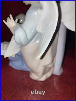 Retired Lladro 5495 Lg. Angelic Choir 3 Winged Angels Singing Porcelain(perfect)
