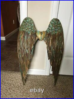Rusty Distressed Angel Wings, Farm House Décor, Wall Decor, Metal, Large