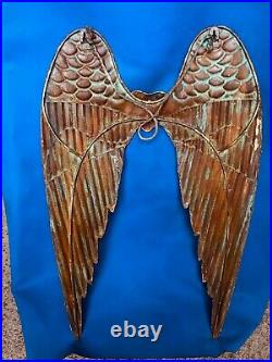 Rusty Distressed Angel Wings, Farm House Décor, Wall Decor, Metal, Large