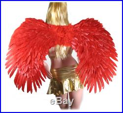 SACASUSA Super Large Red Feather Angel wings men, women adults