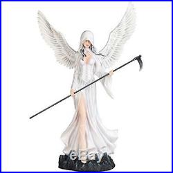 SS-G-91857, Large Scale White Winged Dark Angel Fairy Decorative Figurine Home