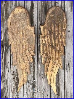 Salvaged Pair of 39 Large Wood Angel Wings Shabby Chic or Christmas Decor
