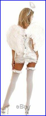 Sexy Lingerie White Wings Angel From Heaven Complete Costumes Corset Bustier C3