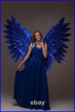 Shiny angel wings for adult cosplay costume large wings black gold red blue pink
