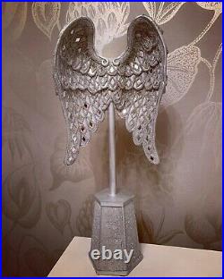 Silver Glitter mirror Angel Wings Home Decoration