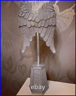 Silver Glitter mirror Angel Wings Home Decoration