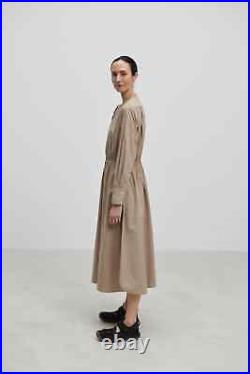 Skall Studio Nicola Shirtdress Buttondown Long Sleeve Roasted Brown Large L 42