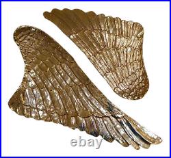 Solid Brass Angel Wing Decorative Platters Trays Large 21 & 15½