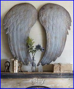 Stunning Large Metal Angel Wings Wall Decor Shabby Chic Cottage