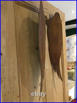 Stunning Large Rusty Metal Angel Wings Wall Hanging 61cm H