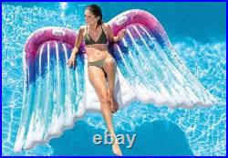 Summer New Large Colorful Angel Wings Pool Float Mattress Beach Swimming Bed