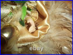 Swarvoski Collections, Angel Tree Topper Real Feather Wings &swavoski Crystals