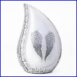 Teardrop Angel wings Decorative Urns, Funeral Cremation Urns for Human Ashes