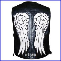 The Walking Dead Daryl Dixon Angel Wings Leather Vest Jacket