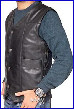 The Walking Dead Daryl Dixon Angel Wings Leather Vest Jacket Large