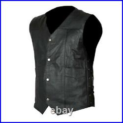 The Walking Dead Governor Daryl Dixon Angel Wings Faux Leather Vest Jacket