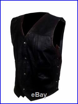 The Walking Dead Governor Daryl Dixon Angel Wings Leather Jacket Vest