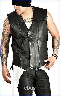 The Walking Dead Governor Daryl Dixon Angel Wings Real Black Leather Vest
